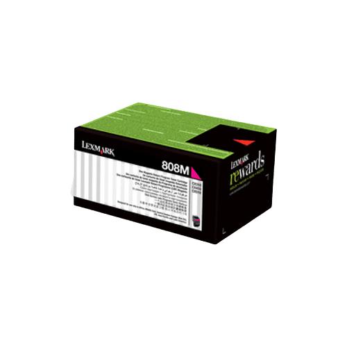  LEXMARK 808SM MAGENTA TONER CARTRIDGE - 80C8SY0